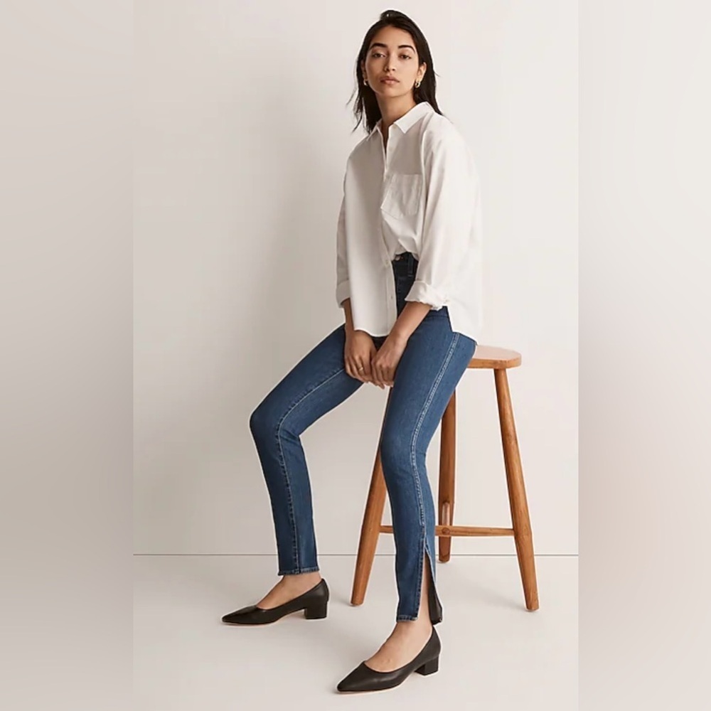 Madewell 11" High-Rise Roadtripper Supersoft Skinny Jeans: Slit-Hem Edition 29